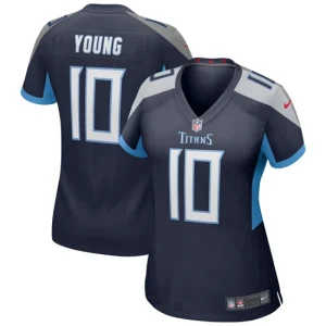 Womens Tennessee Titans Vince Young Nike Navy Game Retired Player Jersey