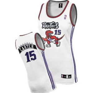 Womens Toronto Raptors 15 Vince Carter White Jersey