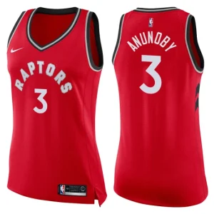 Womens Toronto Raptors 3 OG Anunoby Icon Red Swingman Jersey