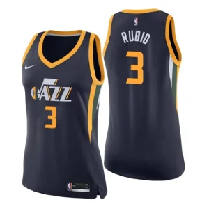 Womens Utah Jazz 3 Ricky Rubio Icon Edition Navy Swingman Jersey