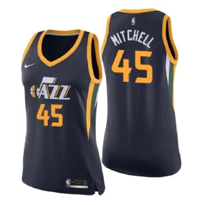 Womens Utah Jazz 45 Donovan Mitchell Icon Edition Navy Swingman Jersey