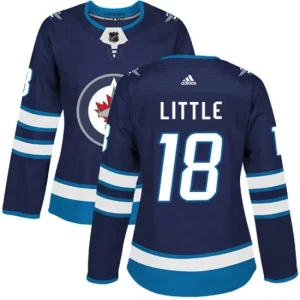 Womens Winnipeg Jets Bryan Little 18 Navy Authentic