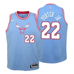 Youth 2019-20 Chicago Bulls 22 Otto Porter Jr. City Blue Swingman Jersey