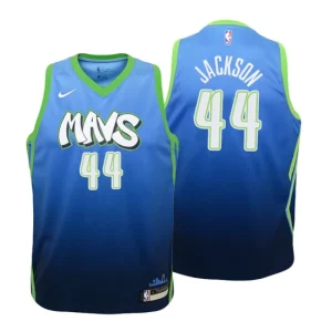 Youth 2019-20 Dallas Mavericks 44 Justin Jackson City Blue Swingman Jersey