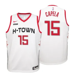 Youth 2019-20 Houston Rockets 15 Clint Capela City White Swingman Jersey