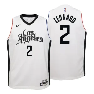 Youth 2019-20 Los Angeles Clippers 2 Kawhi Leonard City White Swingman Jersey