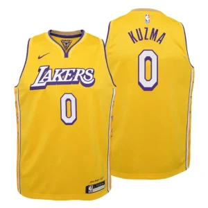 Youth 2019-20 Los Angeles Lakers 0 Kyle Kuzma City Gold Swingman Jersey