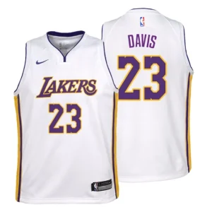 Youth 2019-20 Los Angeles Lakers 23 Anthony Davis Association White Swingman Jersey