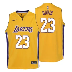 Youth 2019-20 Los Angeles Lakers 23 Anthony Davis Icon Gold Swingman Jersey