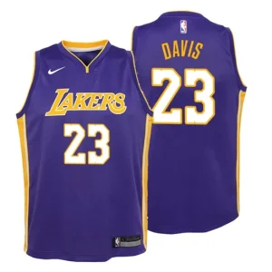 Youth 2019-20 Los Angeles Lakers 23 Anthony Davis Statement Purple Swingman Jersey