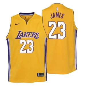 Youth 2019-20 Los Angeles Lakers 6 Lebron James Icon Gold Swingman Jersey