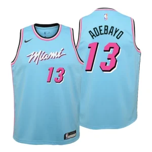 Youth 2019-20 Miami Heat 13 Bam Adebayo City Blue Swingman Jersey