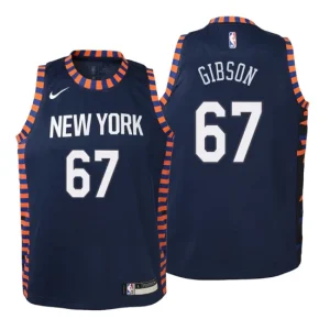 Youth 2019-20 New York Knicks 67 Taj Gibson City Navy Swingman Jersey