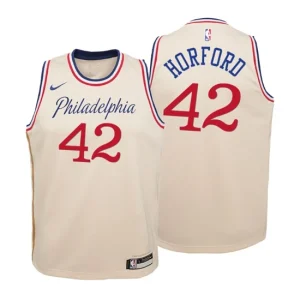 Youth 2019-20 Philadelphia 76ers 42 Al Horford City Cream Swingman Jersey