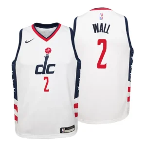 Youth 2019-20 Washington Wizards 2 John Wall City White Swingman Jersey