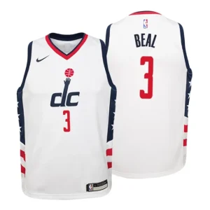 Youth 2019-20 Washington Wizards 3 Bradley Beal City White Swingman Jersey