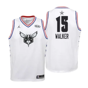 Youth 2019 NBA All-Star Game Charlotte Hornets 15 Kemba Walker White Swingman Jersey