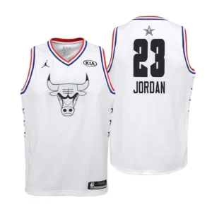 Youth 2019 NBA All-Star Game Chicago Bulls 23 Michael Jordan White Swingman Jersey