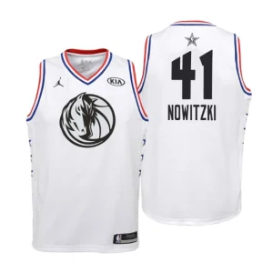 Youth 2019 NBA All-Star Game Dallas Mavericks 41 Dirk Nowitzki White Swingman Jersey