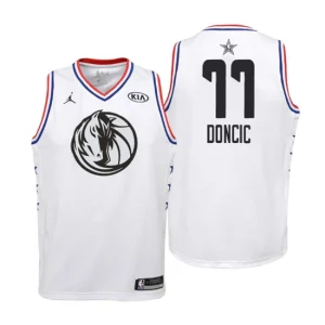 Youth 2019 NBA All-Star Game Dallas Mavericks 77 Luka Doncic White Swingman Jersey