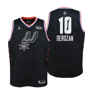 Youth 2019 NBA All-Star Game San Antonio Spurs 10 DeMar DeRozan Black Swingman Jersey