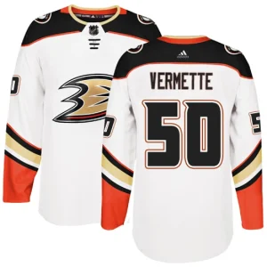 Youth Anaheim Ducks Antoine Vermette 50 White Authentic Away