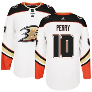 Youth Anaheim Ducks Corey Perry 10 White Authentic Away