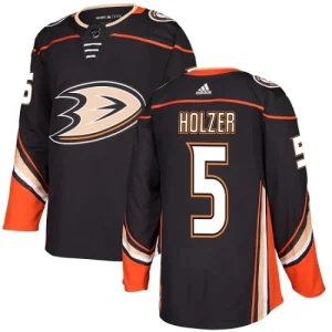 Youth Anaheim Ducks Korbinian Holzer 5 Black Authentic Home