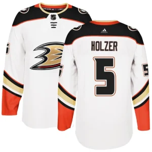 Youth Anaheim Ducks Korbinian Holzer 5 White Authentic Away