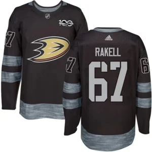 Youth Anaheim Ducks Rickard Rakell 67 1917-2017 100th Anniversary Black Authentic