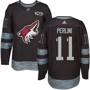 Youth Arizona Coyotes Brendan Perlini 11 Authentic Black 1917-2017 100th Anniversary