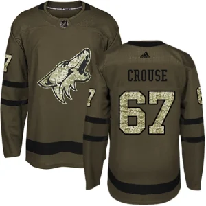 Youth Arizona Coyotes Lawson Crouse 67 Authentic Green Salute to Service