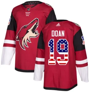 Youth Arizona Coyotes Shane Doan 19 Authentic Red USA Flag Fashion