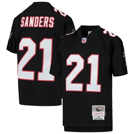 Youth Atlanta Falcons Deion Sanders Mitchell & Ness Black 1992 Legacy Retired Player Jersey