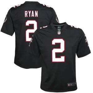 Youth Atlanta Falcons Matt Ryan Nike Black Throwback Game Jersey