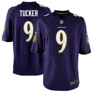 Youth Baltimore Ravens Justin Tucker Nike Purple Team Color Game Jersey