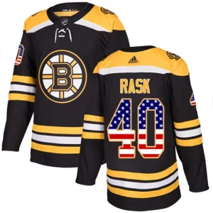 Youth Boston Bruins Tuukka Rask 40 Authentic Black USA Flag Fashion