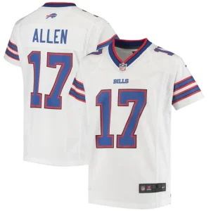 Youth Buffalo Bills Josh Allen Nike White Game Jersey