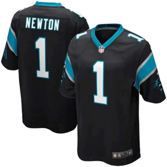 Youth Carolina Panthers Cam Newton Nike Black Team Color Game Jersey