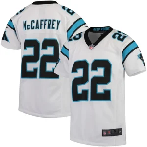 Youth Carolina Panthers Christian McCaffrey Nike White Player Game Jersey