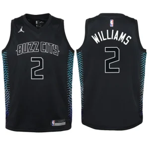 Youth Charlotte Hornets 2 Marvin Williams Black Swingman Jersey - City Edition Edition