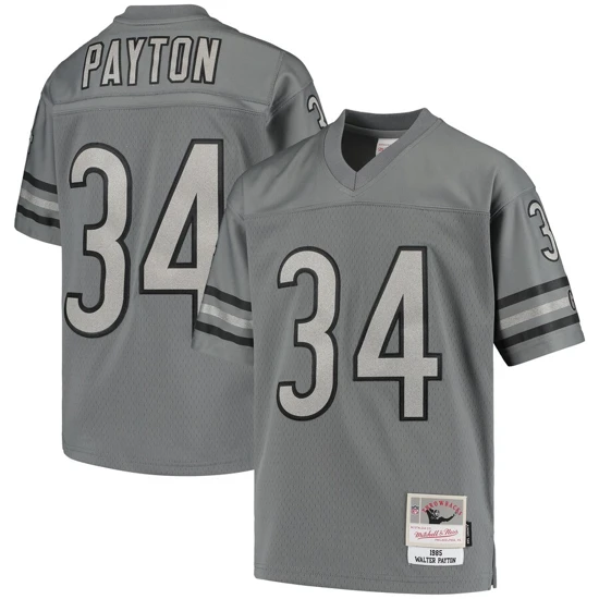 Youth Chicago Bears Walter Payton Mitchell & Ness Charcoal 1985 Retired Player Metal Jersey