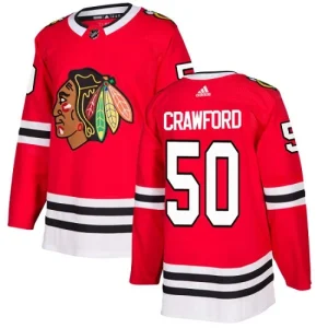 Youth Chicago Blackhawks Corey Crawford 50 Authentic Red Home