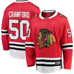 Youth Chicago Blackhawks Corey Crawford 50 Breakaway Red Fanatics Branded Home