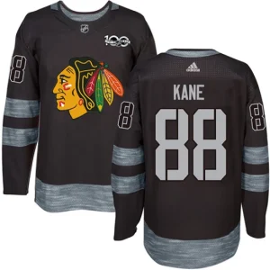 Youth Chicago Blackhawks Patrick Kane 88 Authentic Black 1917-2017 100th Anniversary