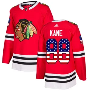 Youth Chicago Blackhawks Patrick Kane 88 Authentic Red USA Flag Fashion