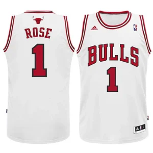 Youth Chicago Bulls 1 Derrick Rose Revolution 30 Swingman White Jersey