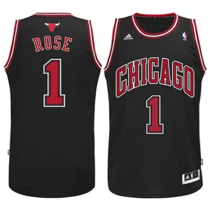 Youth Chicago Bulls  1Derrick Rose Revolution 30 Swingman Black Jersey