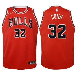 Youth Chicago Bulls 32 Kris Dunn Red Swingman Jersey - Icon Edition