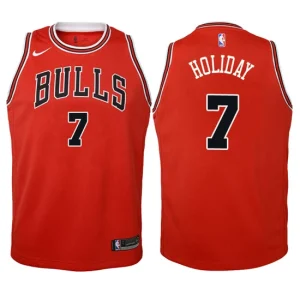 Youth Chicago Bulls 7 Justin Holiday Red Swingman Jersey - Icon Edition